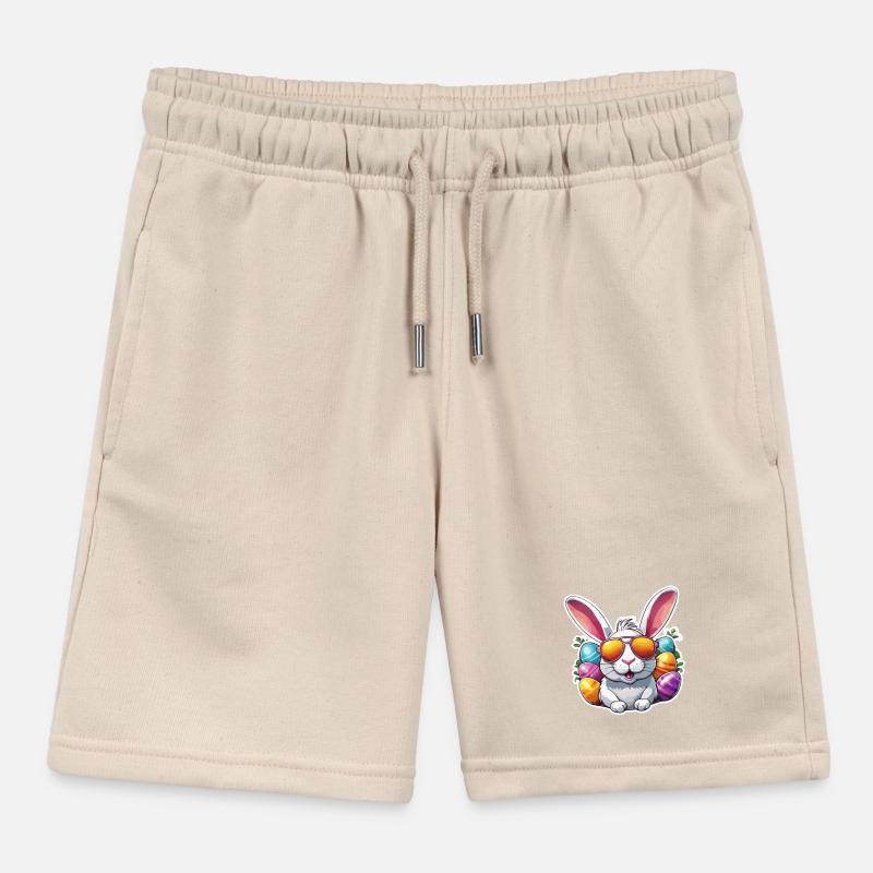 Easter Bunny / Easter / Eggs / Holidays / Easter Kids Organic Sweat Shorts by Stanley/Stella