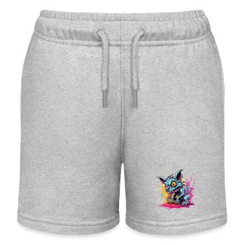Chupacabra / Saugende Kreatur / Monster /Spanien - Kinder Organic Joggingshorts Mini Bolter von Stanley/Stella - Grau meliert - Vorne