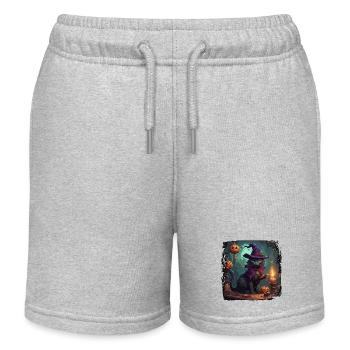Hexenhandbuch / Zauberbuch / Halloween / Herbst - Kinder Organic Joggingshorts Mini Bolter von Stanley/Stella - Grau meliert - Vorne