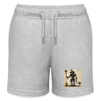 Hexenhandbuch / Zauberbuch / Halloween / Herbst - Kinder Organic Joggingshorts Mini Bolter von Stanley/Stella - Grau meliert - Vorne