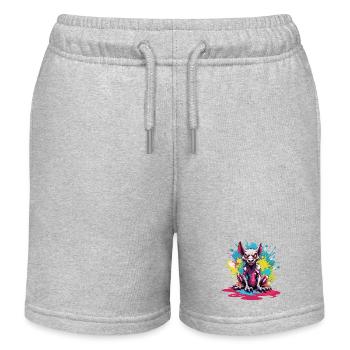 Chupacabra / Saugende Kreatur / Monster /Spanien - Kinder Organic Joggingshorts Mini Bolter von Stanley/Stella - Grau meliert - Vorne