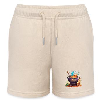 Kochtopf / Hexenkessel / Halloween / Zauberei - Kinder Organic Joggingshorts Mini Bolter von Stanley/Stella - Natur - Vorne