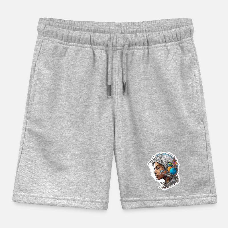 Planets / Solar System / Space / Galaxy Kids Organic Sweat Shorts by Stanley/Stella