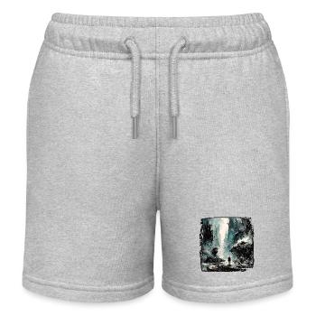 Apocalypse / Doomsday / Destruction / Anarchy - Kids Organic Sweat Shorts by Stanley/Stella - heather grey - Front