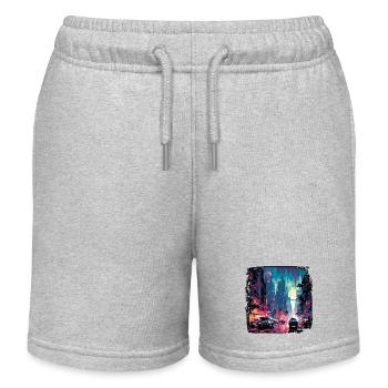 Apocalypse / Doomsday / Destruction / Anarchy - Kids Organic Sweat Shorts by Stanley/Stella - heather grey - Front