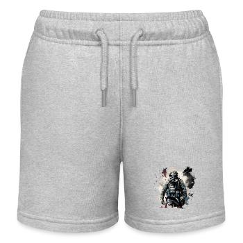 Apocalypse / Doomsday / Destruction / Anarchy - Kids Organic Sweat Shorts by Stanley/Stella - heather grey - Front