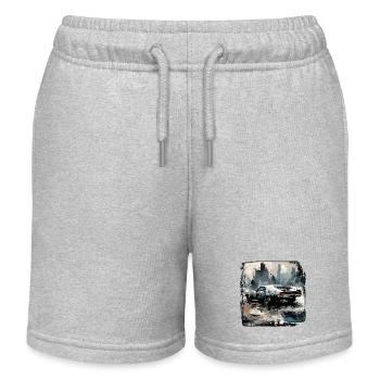 Apocalypse / Doomsday / Destruction / Anarchy - Kids Organic Sweat Shorts by Stanley/Stella - heather grey - Front