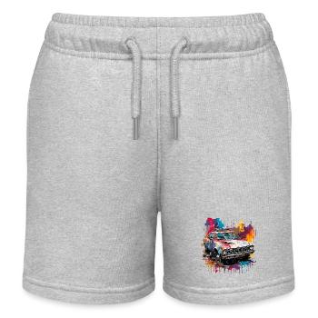 Apocalypse / Doomsday / Destruction / Anarchy - Kids Organic Sweat Shorts by Stanley/Stella - heather grey - Front