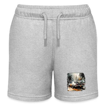 Apocalypse / Doomsday / Destruction / Anarchy - Kids Organic Sweat Shorts by Stanley/Stella - heather grey - Front
