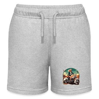 Logo moto / Moto / Deux-roues / Véhicule / Moteurs - Short de jogging enfant bio Stanley/Stella - gris chiné - Devant