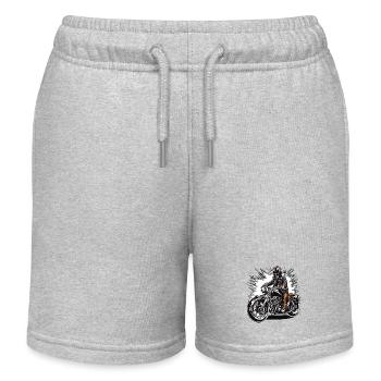 Logo moto / Moto / Deux-roues / Véhicule / Moteurs - Short de jogging enfant bio Stanley/Stella - gris chiné - Devant