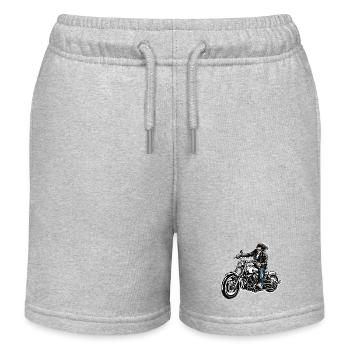 Logo moto / Moto / Deux-roues / Véhicule / Moteurs - Short de jogging enfant bio Stanley/Stella - gris chiné - Devant