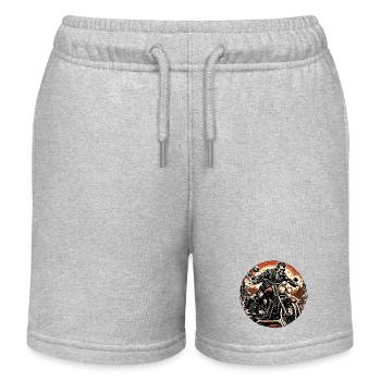 Motorrad Logo / Bike / Zweirad / Fahrzeug / Motors - Kinder Organic Joggingshorts Mini Bolter von Stanley/Stella - Grau meliert - Vorne