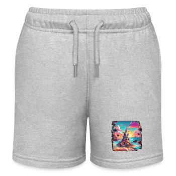 Sandburg / bauen / spielen / Schloss / Urlaub - Kinder Organic Joggingshorts Mini Bolter von Stanley/Stella - Grau meliert - Vorne