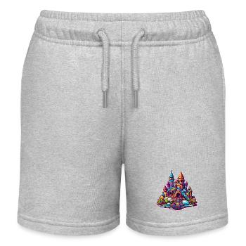 Sandburg / bauen / spielen / Schloss / Urlaub - Kinder Organic Joggingshorts Mini Bolter von Stanley/Stella - Grau meliert - Vorne