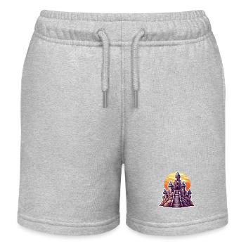 Sandburg / bauen / spielen / Schloss / Urlaub - Kinder Organic Joggingshorts Mini Bolter von Stanley/Stella - Grau meliert - Vorne