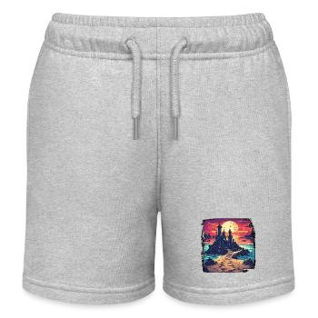 Sandburg / bauen / spielen / Schloss / Urlaub - Kinder Organic Joggingshorts Mini Bolter von Stanley/Stella - Grau meliert - Vorne
