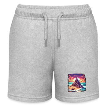 Sandburg / bauen / spielen / Schloss / Urlaub - Kinder Organic Joggingshorts Mini Bolter von Stanley/Stella - Grau meliert - Vorne