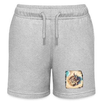 Sandburg / bauen / spielen / Schloss / Urlaub - Kinder Organic Joggingshorts Mini Bolter von Stanley/Stella - Grau meliert - Vorne