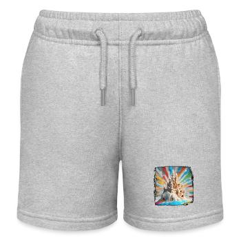 Sandburg / bauen / spielen / Schloss / Urlaub - Kinder Organic Joggingshorts Mini Bolter von Stanley/Stella - Grau meliert - Vorne