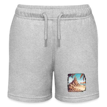 Sandburg / bauen / spielen / Schloss / Urlaub - Kinder Organic Joggingshorts Mini Bolter von Stanley/Stella - Grau meliert - Vorne
