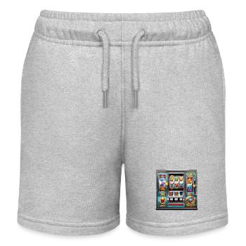 Spielautomat / Einarmiger Bandit / Casino / Gewinn - Kinder Organic Joggingshorts Mini Bolter von Stanley/Stella - Grau meliert - Vorne
