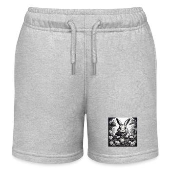 Osterhase / Ostern / Eier / Feiertage / Osterfest - Kinder Organic Joggingshorts Mini Bolter von Stanley/Stella - Grau meliert - Vorne