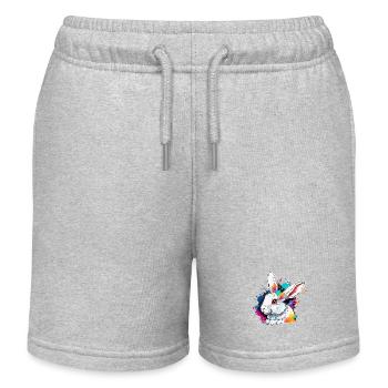 Osterhase / Ostern / Eier / Feiertage / Osterfest - Kinder Organic Joggingshorts Mini Bolter von Stanley/Stella - Grau meliert - Vorne