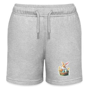 Osterhase / Ostern / Eier / Feiertage / Osterfest - Kinder Organic Joggingshorts Mini Bolter von Stanley/Stella - Grau meliert - Vorne