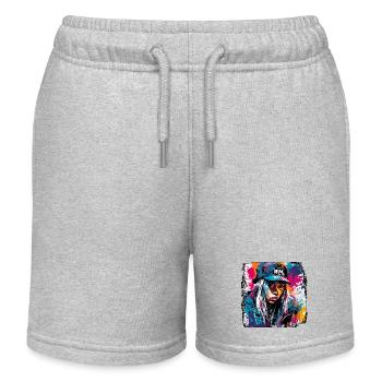 Rappeur / Hip Hop / Chanson / Cool / Rimes / Beat - Short de jogging enfant bio Stanley/Stella - gris chiné - Devant