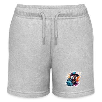 Rappeur / Hip Hop / Chanson / Cool / Rimes / Beat - Short de jogging enfant bio Stanley/Stella - gris chiné - Devant