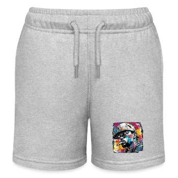 Rappeur / Hip Hop / Chanson / Cool / Rimes / Beat - Short de jogging enfant bio Stanley/Stella - gris chiné - Devant