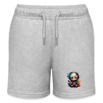 Horror Puppe / Halloween / gruselig / düster - Kinder Organic Joggingshorts Mini Bolter von Stanley/Stella - Grau meliert - Vorne