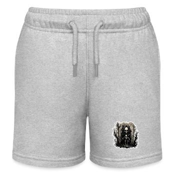 Horror Puppe / Halloween / gruselig / düster - Kinder Organic Joggingshorts Mini Bolter von Stanley/Stella - Grau meliert - Vorne
