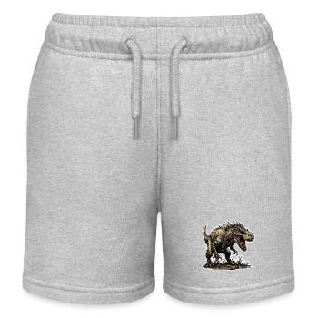 Dinosaure / Animal / Préhistorique / Reptile / Garçons - Short de jogging enfant bio Stanley/Stella - gris chiné - Devant