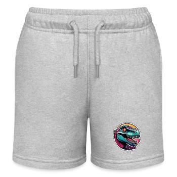Dinosaure / Animal / Préhistorique / Reptile / Garçons - Short de jogging enfant bio Stanley/Stella - gris chiné - Devant