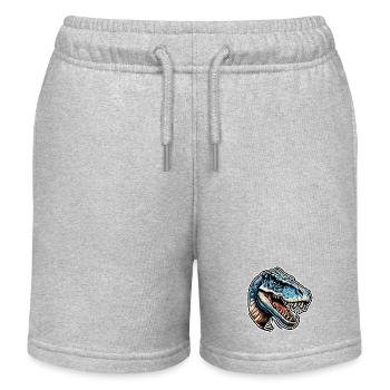 Dinosaure / Animal / Préhistorique / Reptile / Garçons - Short de jogging enfant bio Stanley/Stella - gris chiné - Devant