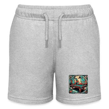 Billardtisch / Billiardkugel / 8 Ball / Pool / Kö - Kinder Organic Joggingshorts Mini Bolter von Stanley/Stella - Grau meliert - Vorne
