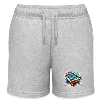 Billardtisch / Billiardkugel / 8 Ball / Pool / Kö - Kinder Organic Joggingshorts Mini Bolter von Stanley/Stella - Grau meliert - Vorne