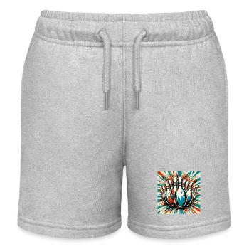 Bowling / Quilles / Bowling / Pin / Strike - Short de jogging enfant bio Stanley/Stella - gris chiné - Devant