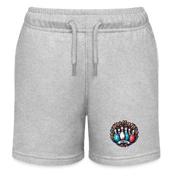Bowling / Quilles / Bowling / Pin / Strike - Short de jogging enfant bio Stanley/Stella - gris chiné - Devant