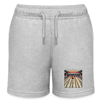 Bowling / Quilles / Bowling / Pin / Strike - Short de jogging enfant bio Stanley/Stella - gris chiné - Devant