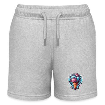 Eiscreme / Sorbet / Gelato / Sommer / Sonne - Kinder Organic Joggingshorts Mini Bolter von Stanley/Stella - Grau meliert - Vorne