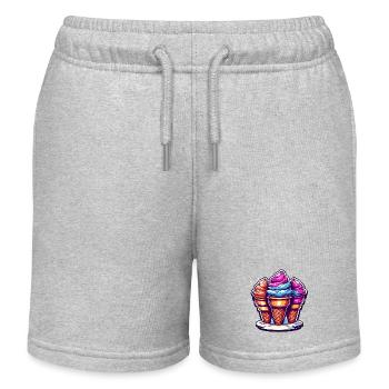 Crème glacée / Sorbet / Gelato / Été / Soleil - Short de jogging enfant bio Stanley/Stella - gris chiné - Devant