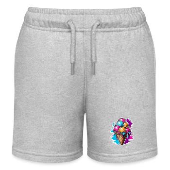 Eiscreme / Sorbet / Gelato / Sommer / Sonne - Kinder Organic Joggingshorts Mini Bolter von Stanley/Stella - Grau meliert - Vorne
