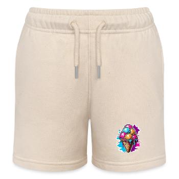 Crème glacée / Sorbet / Gelato / Été / Soleil - Short de jogging enfant bio Stanley/Stella - écru doux - Devant