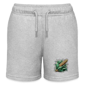 Alimentation / Légumes / Marché / Vitamines / Design - Short de jogging enfant bio Stanley/Stella - gris chiné - Devant