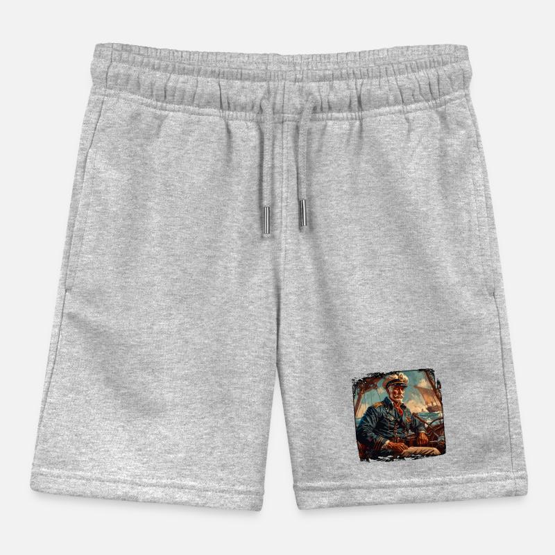Sailor / Ship's Crew / Deckhand / Anchor Kids Organic Sweat Shorts by Stanley/Stella