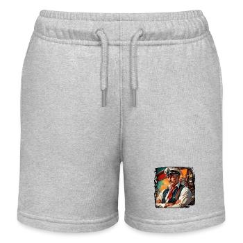 Matrose / Schiffsbesatzung / Decksmann / Anker - Kinder Organic Joggingshorts Mini Bolter von Stanley/Stella - Grau meliert - Vorne