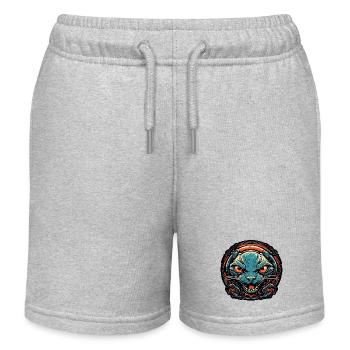Katze / Miez / Miau / Haustier / Tier / Fellknäul - Kinder Organic Joggingshorts Mini Bolter von Stanley/Stella - Grau meliert - Vorne